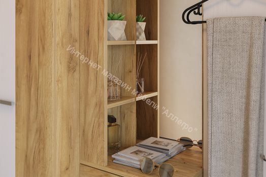 Набор для прихожей "Алекс" Дуб крафт золотой/Белое дерево