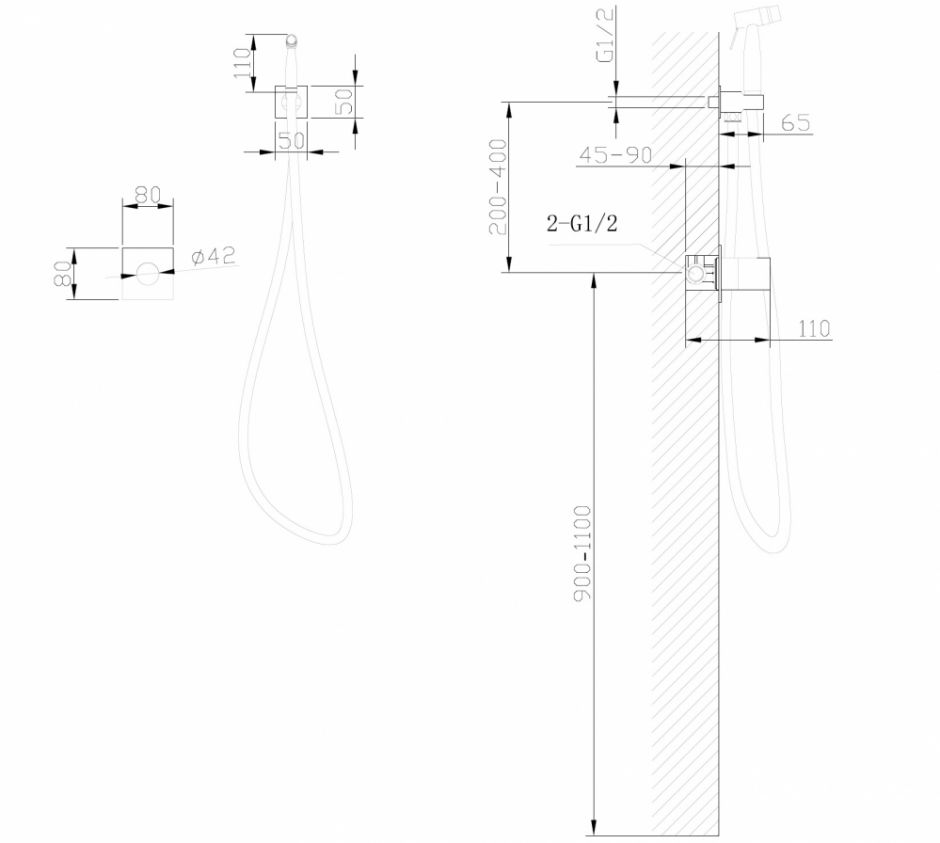 Смеситель ABBER Rund AF8725 с гигиеническим душем, хром ФОТО