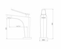 Смеситель ABBER Zeitlos AF8909RG для раковины, розовое золото схема 2