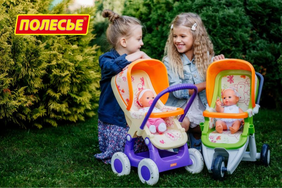 Коляска для кукол №2 прогулочная 3-х колёсная (в пакете)