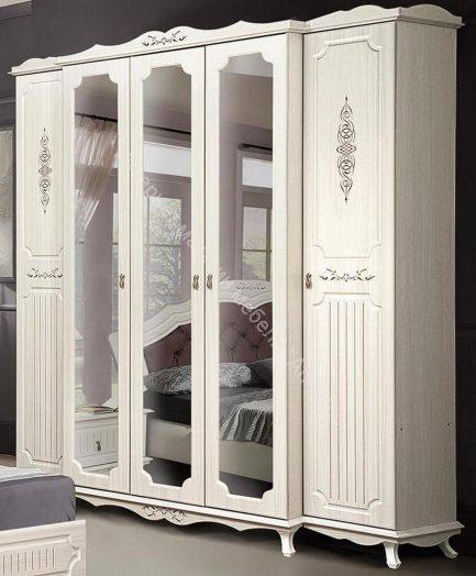 Шкаф для одежды 06.116 Кантри (патина) , Вудлайн кремовый/Сандал белый