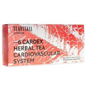 Чайный напиток для сердечно-сосудистой системы TeaVitall Express Cardex 6, 30 фильтр-пакетов