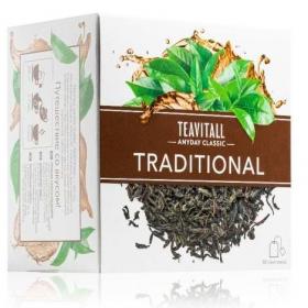 Чай чёрный TEAVITALL CLASSIC «Традиционный», 38 фильтр-пакетов