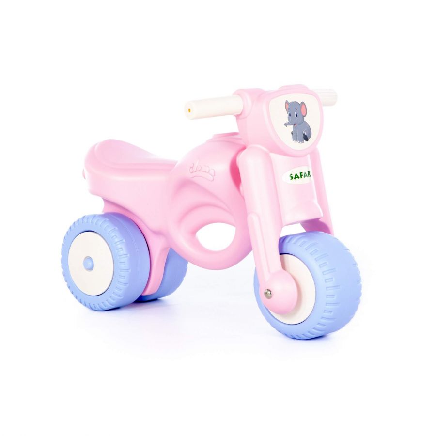 Каталка-мотоцикл "Мини-мото" сафари (розовая) (в коробке)