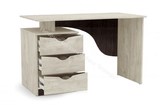 Стол письменный 33.23 Лючия, Бетон пайн белый/Венге