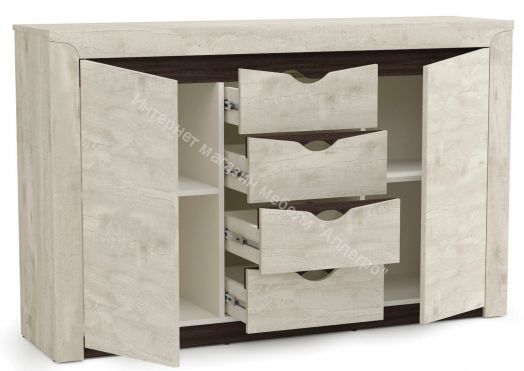 Тумба 33.19 Лючия, Бетон пайн белый/Венге