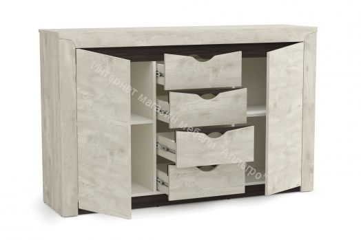 Тумба 33.19 Лючия, Бетон пайн белый/Венге