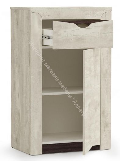 Тумба 33.20 Лючия, Бетон пайн белый/Венге