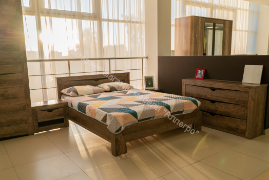 Кровать 33.08 - 02 Лючия c настилом (1600), Кейптаун/Венге