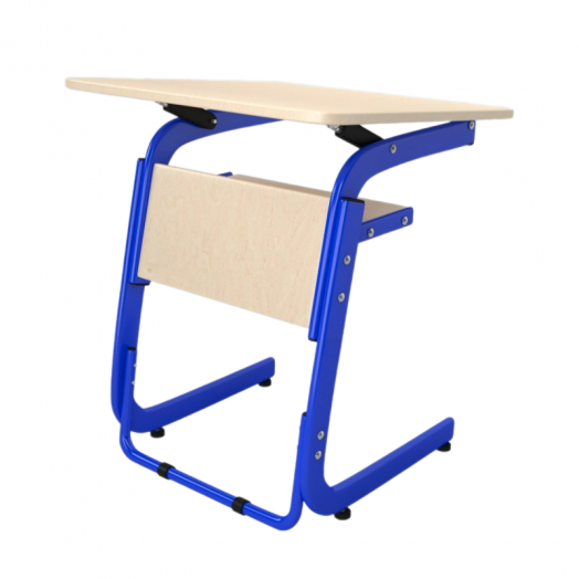 АТЛАНТ-ПРЕМИУМ Стол регулируемый 1-местный (Синий металлокаркас)