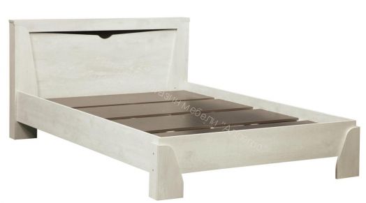 Кровать одинарная 33.07 Лючия с настилом (900), Бетон пайн белый/Венге