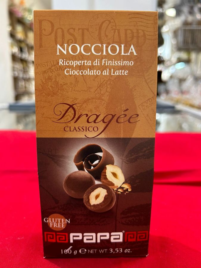 Фундук в молочном шоколаде 100 г, Nocciola ricoperta di finissimo cioccolato al latte, Papa, 100 g