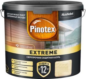 Лазурь для Дерева Pinotex Extreme 2.5л Полуматовая, Cверхпрочная на Гибридной Основе для Наружных Работ / Пинотекс Экстрим