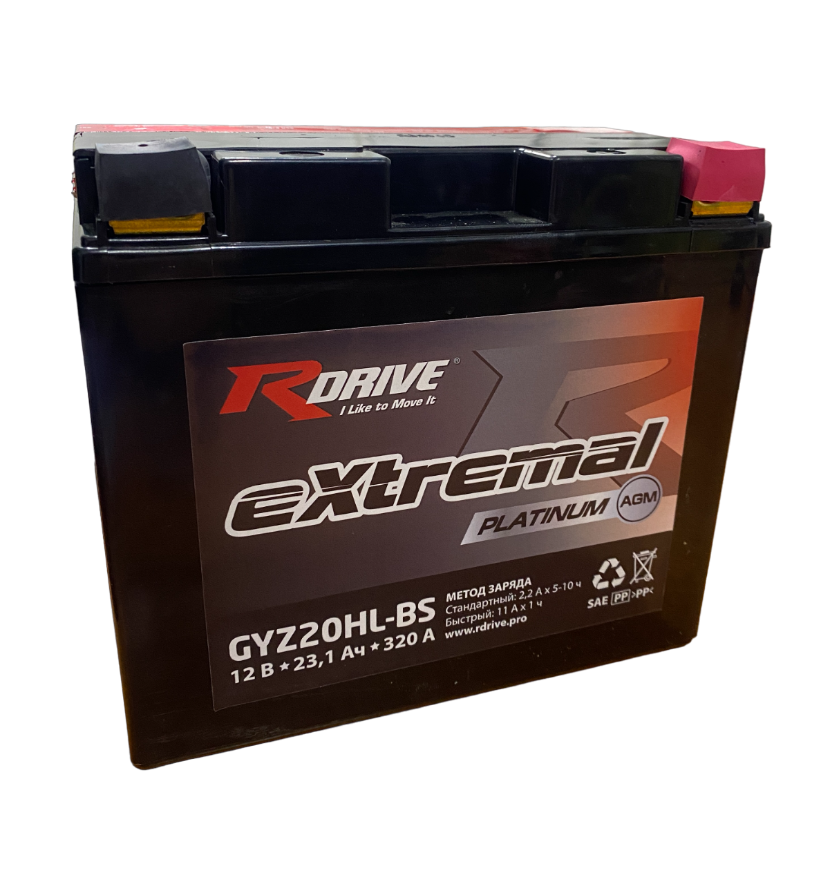 АКБ Rdrive eXtremal Planinum AGM GYZ20HL-BS (23,1Ач) Под заказ