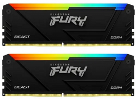 Оперативная память Kingston FURY Beast Black RGB [KF432C16BB2AK2/64] 64 ГБ