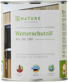 Защитное Масло Gnature 280 Wetterschutzol 0.75л 2044 Античный Дуб для Наружных, Деревянных Фасадов.
