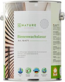 Лазурь с Пчелиным Воском Gnature 471 Bienenwachslasur 10л 5024 Розовый для Деревянных Стен и Потолков на Основе Масла и Воска.