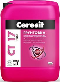 Грунтовка Глубокого Проникновения 10л Ceresit CT 17 Pro для Любых Минеральных Оснований / Церезит СТ 17