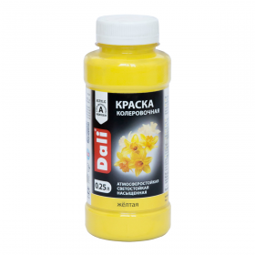 Краска Колеровочная Dali 0.25л Желтый Акриловая / Дали.*