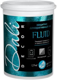 Лак Защитно-Декоративный Dali Decor Fluid 0.9кг для Декоративных Покрытий, Бесцветный / Дали Декор Флуид.