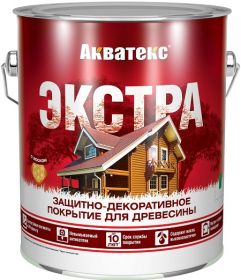 Антисептик Акватекс Экстра 9л Белый для Дерева Шелковисто-Глянцевый для Внутренних и Наружных Работ.
