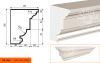 Фасадный Подоконник Lepninaplast  ПВ-105/1  В105хШ85хД2000 мм / Лепнинапласт