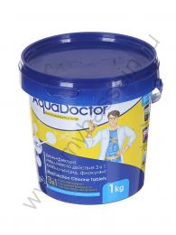 AquaDoctor MC-T, медленнорастворимый дезинфектант 3 в 1 (таблетки 200г), 1кг