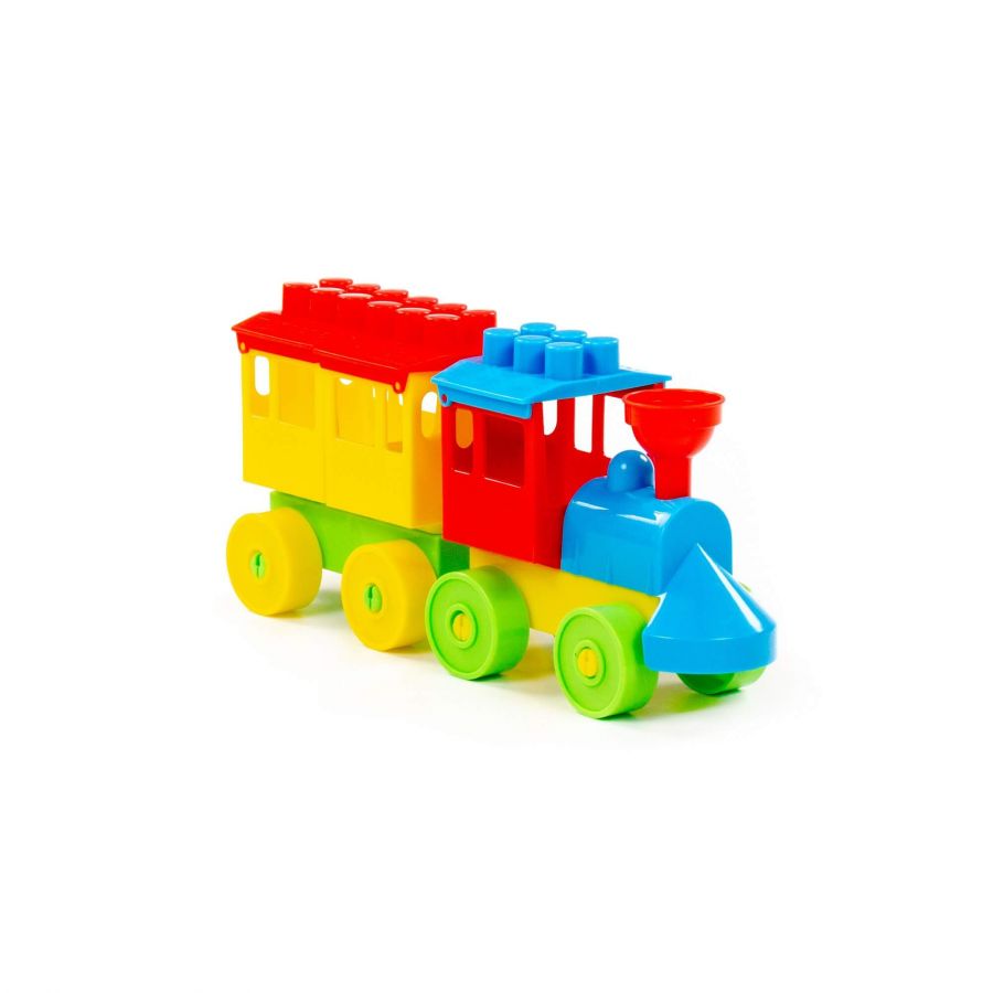 Конструктор - Паровоз с одним вагоном