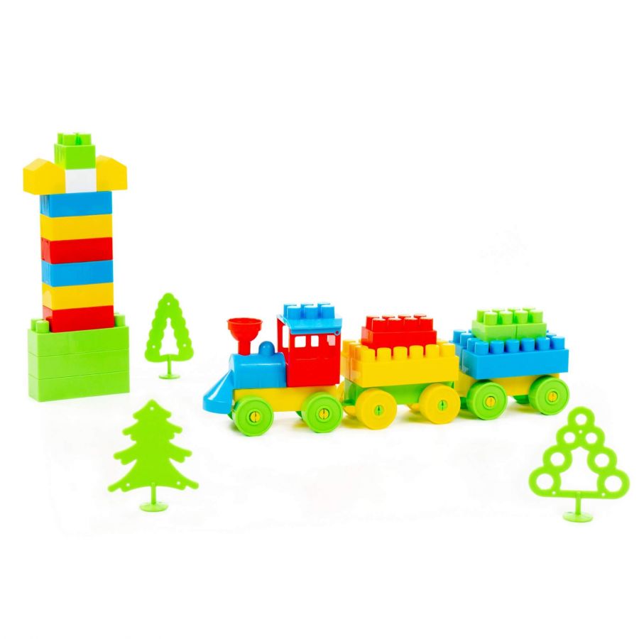 Конструктор "Строитель" (Большой, 115 элементов) (в мешке)