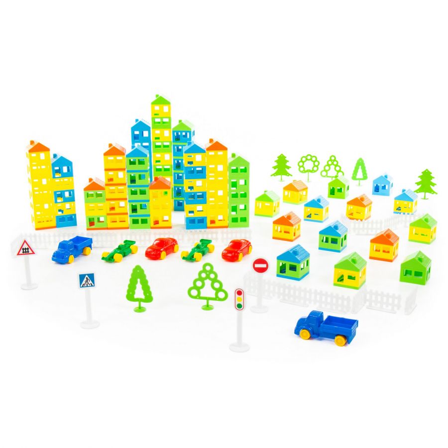 Конструктор "Построй свой город" (224 элемента) (в пакете)