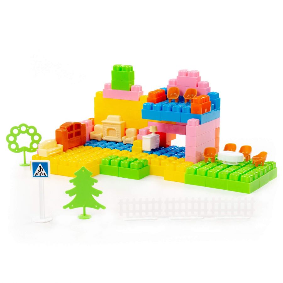 Конструктор "Малютка" (107 элементов) (в пакете)