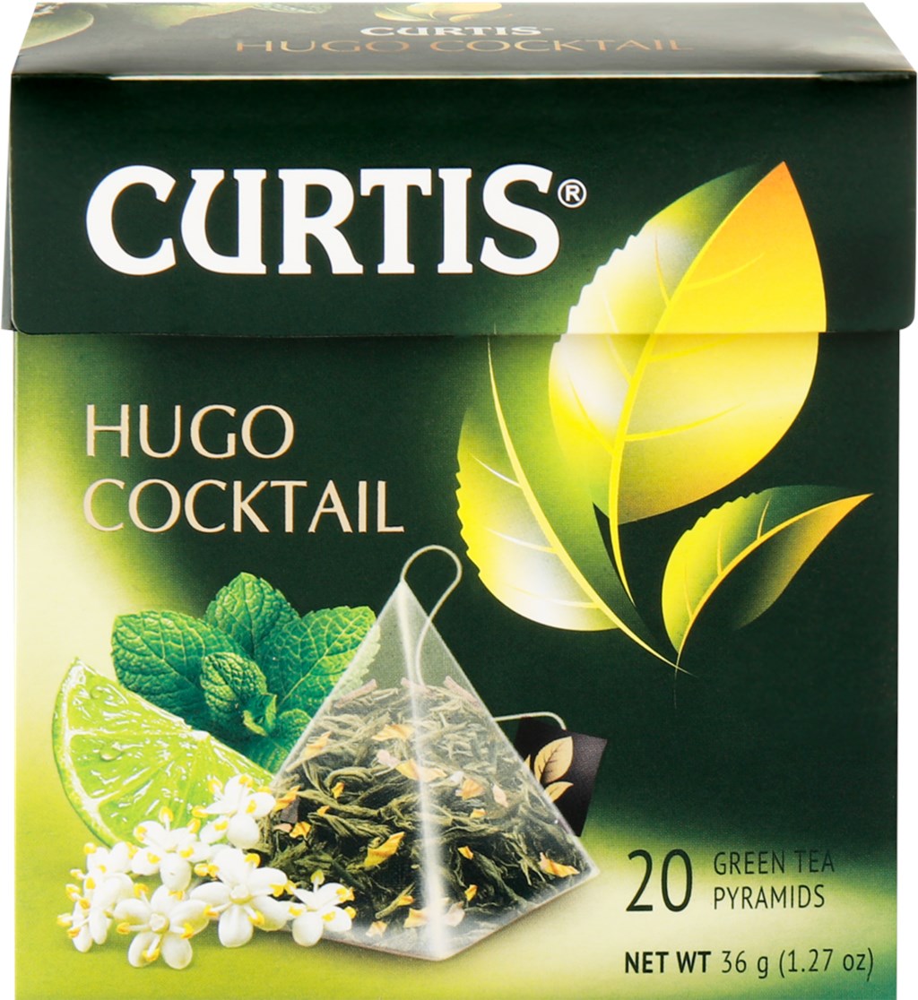 КЕРТИС чай зеленый  Hugo Cocktail, 20х1,8г, Россия, 20 пак