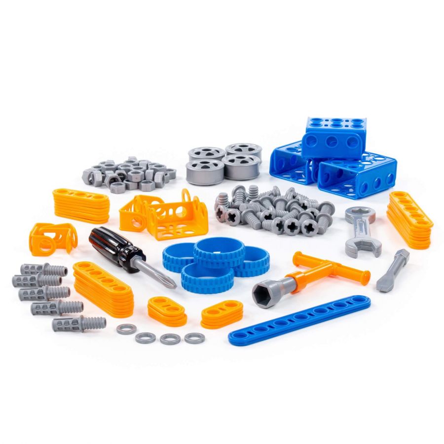 Конструктор "Изобретатель" - "Трактор-погрузчик №1" (141 элемент) (в пакете)