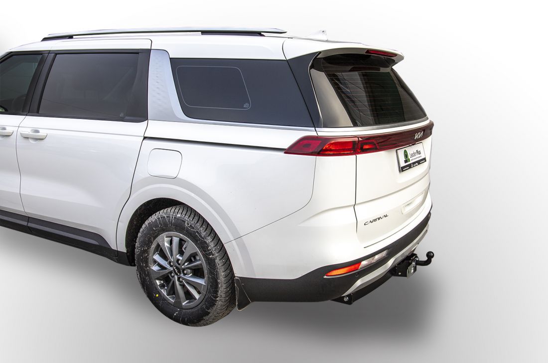 ТСУ для Kia Carnival IV KA4 2021- без снятия и выреза бампера. Тип шара: F. Нагрузки: 1550/100 кг, масса фаркопа 22,6 кг (без электрики в комплекте)