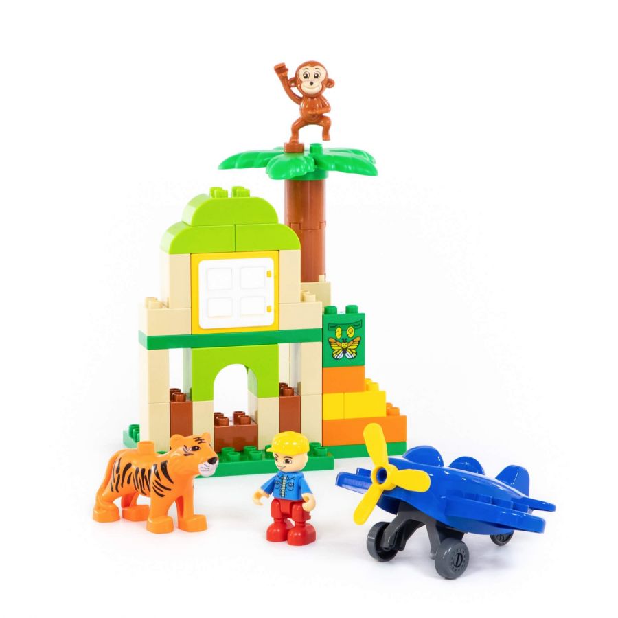 Конструктор "Макси" - "Зоопарк" (98 элементов) (в коробке)