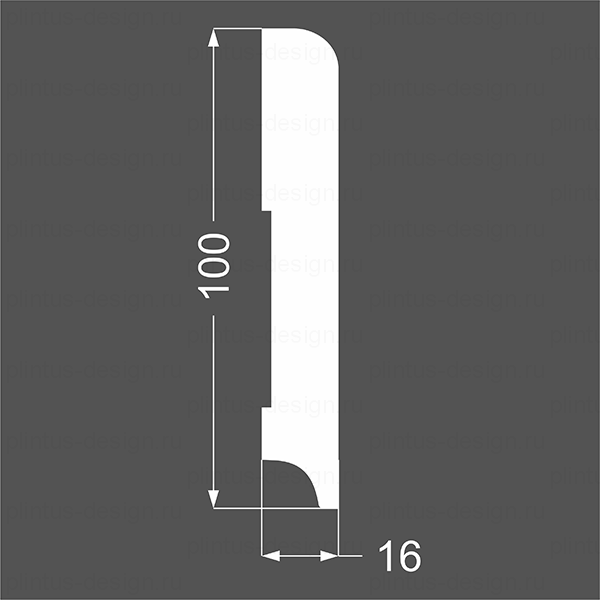 Плинтус DeArtio Р 2.100.16 под покраску