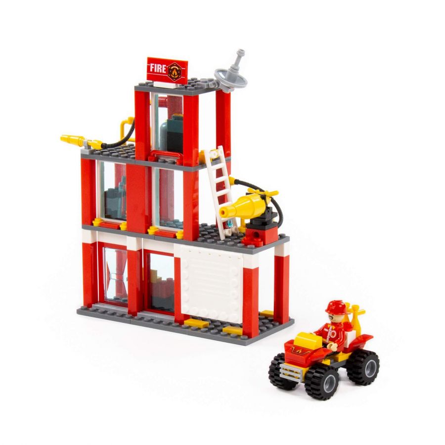 Конструктор "Классик" "Город. Пожарная часть-1.3" (188 элементов) (в коробке)