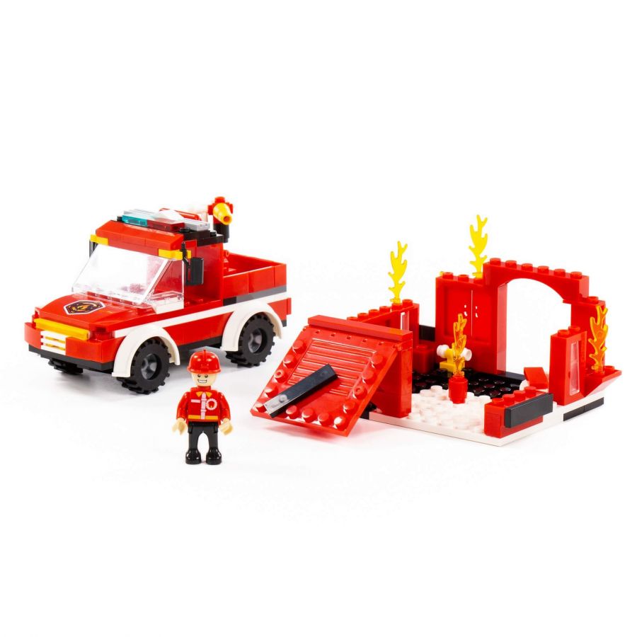 Конструктор "Классик" "Город. Пожарная часть-1.6" (187 элементов) (в коробке)