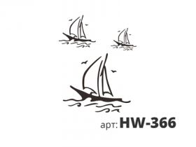 Трафарет Виниловый STMDECOR ПАРУСНИК HW-366 300*400*0.4 мм.