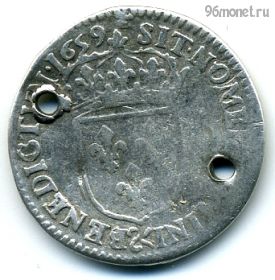 Франция 1/12 экю (10 солей) 1659