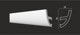 Профиль Decor-Dizayn DD510 Белая Лепнина Д2000хВ80хТ52 / Декор Дизайн.