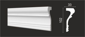Панель Decor-Dizayn DD604 Белая Лепнина Д2000хВ102хТ33/Декор Дизайн.