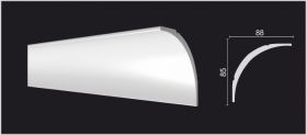 Карниз Decor-Dizayn DD46 Белая Лепнина Д2000хВ85хТ88 / Декор Дизайн.