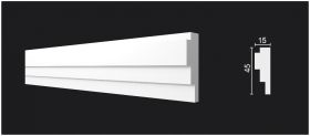 Молдинг Decor-Dizayn DD625 Белая Лепнина Д2000хВ45хТ15 / Декор Дизайн.