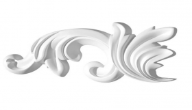 Завершающий Элемент 2шт Decor-Dizayn H1-DD002 LR Белая Лепнина Д165хВ26хТ71 / Декор Дизайн.