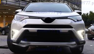 Вставки в бампер с ДХО (DRL), для RAV4 ХА40 c 2015-