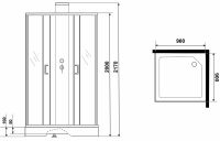 Душевая кабина Grossman Elegans 90x90 GR251Q без гидромассажа схема 5