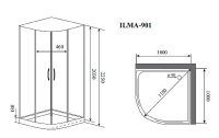 Душевая кабина Timo Premium 100x100 ILMA901 без гидромассажа схема 41