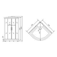 Душевая кабина Timo Standart 100x100 T-6601 S F без гидромассажа схема 2