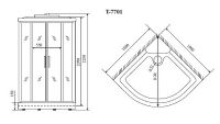 Душевая кабина Timo Lux 100x100 T-7701 с гидромассажем схема 9